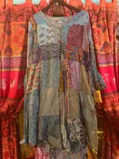 Blue Mid length duster sm/med