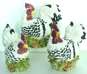 Black &amp;amp; White Rooster Canister