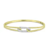 B1058 - 14K Yellow Gold Diamond Bangle