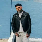 Double Helix x Snake Oil Provisions Deviant LAW Motorcycle Jacket Black