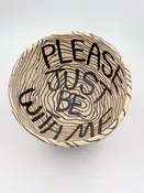 Al Over Art Stoneware Bowl "Be With Me" — Trunc | Artisan Made-Eco-Friendly-Sustainable-Social Good