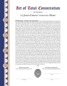 Consecration Certificate