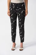 Black/Moonstone Millennium Geometric Print Straight Pants Style 251219