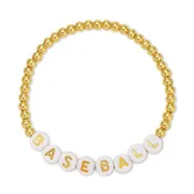 Baseball Beaded Bracelet