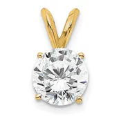 1.00ct Lab Grown Diamond Cable Link Pendant in 14K Yellow Gold