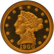 1900 $2.50 Gold Liberty NGC PR68UCAM (CAC)