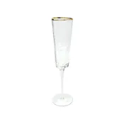 Triangular Gold Rim Champagne Flute