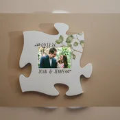 Botanical Puzzle Frame Personalized with Names and Date