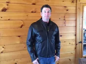 Men’s USA-MADE Side-Snap Leather Coat