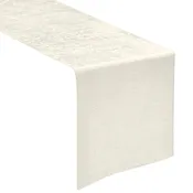 Crinkle Shimmer Table Runner – Ivory