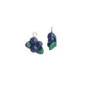 18K GP ENAMEL BLUEBERRY CHARM