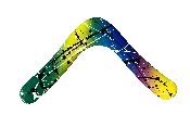 Blue Angel Colorful Boomerang - A terrific boomerang for kids 8-13