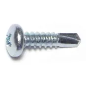 #10-16 X 3/4 Zinc Plated Steel Phillips Pan Head Self-drilling Screws