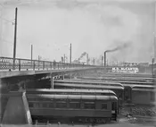 Chicago, Milwaukee & St. Paul (Milwaukee Road) Coach Yard From The 6th Street Viaduct in Milwaukee – 1920s