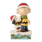Bundled in Friendship - Charlie & Snoopy Wearing Scarf