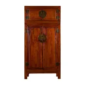 19th Century Brown Cabinet with Unexpected Internal Drawers and Shelving