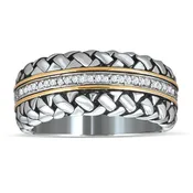 0.09ct Diamonds in 14K and 925 Sterling Silver (RA3097AD)