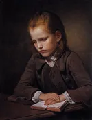 Student with a Lesson-book by Jean-Baptiste Greuze, 1757