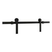 National Hardware Builder Interior Barn Door Kit 72", Matte Black