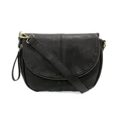 JOY SUSAN HELENE SMALL SADDLE CROSSBODY BAG BLACK