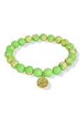 Ahead Of You Green Beaded Stretch Bracelet