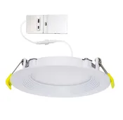 Slim 4" LED Downlight - 600-1075Lm - Baffle Trim - Wattage and CCT Selectable - 120-277v Dimmable