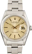 Used Champagne Dial Rolex Date Ref 1500