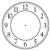 12 to 46 Inch Contemporary Clockface Wall Stencil
