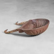 Cast and Wrought Iron Clamshell Vessel