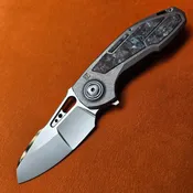 Custom Knife Factory Peaceduke 2.0 Multi Colored ZircuTi Carbon Fiber Titanium Folder