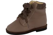 Andanines Gray Taupe Nubuck Zip Baby Bootie