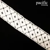 1 1/4" White Polyester Lace Trim: LA0A4519