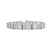 Bespoke Diamond and Sapphire Large Bracelet