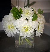 All White Peony and Dahlia Mix