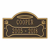 All Dogs Go To Heaven with Bronze and Gold Finish