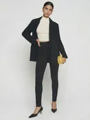 3 Button Mid Rise Skinny Pants