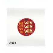 All We Do Is Win Round Canvas