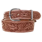B1125 -  Acorn Oak Leaf Tooled Belt