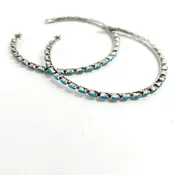 3" Sleeping Beauty Hoops<br>By Alvin Hughte
