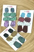 Antique Wash Geometric Shape Drop Post Earrings -3 Colors