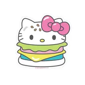 HELLO KITTY BURGER VINYL STICKER