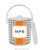 Alex Houndstooth Gray Ice Bucket