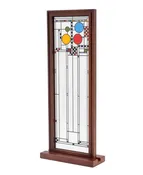 After Frank Lloyd Wright Standing Modern Art Glass Panel
