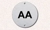 Letter Tags (26pcs) - Silver Background - Round - 1.75"