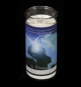 Memorial Candle with Dove — Old Mission Santa Barbara