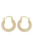 1 In Ear Hug Pearl 1.5 Mm- White Gol