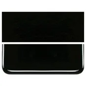 0100 Black Opal 90 COE Bullseye Fusing Glass Sheet 5x5 inch 3mm 90COE