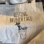 Resting Brunch Face Tote Bag