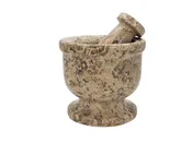 4 Inch Fossil Coral Mortar and Pestle Set