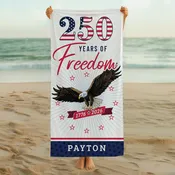 250 Years of Freedom Eagle Beach Towel